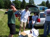 Brett does a brisk business in shirt sales