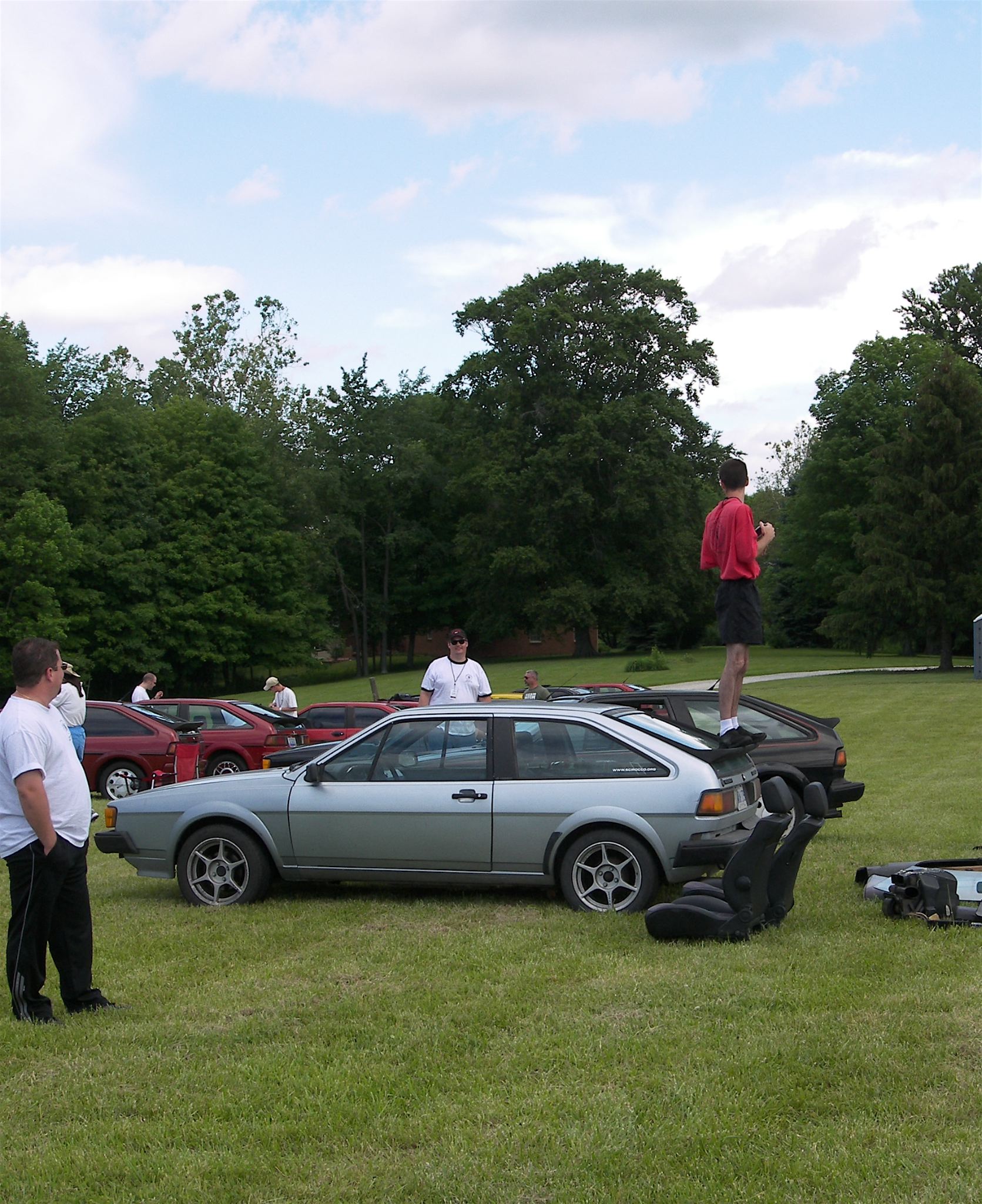 NO Allyn! Don't jump!  (it's his car now BTW)