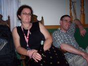 Cathy and Drew relax after a long drive