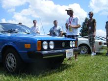 Doug beginning the history lesson with Mark's gorgeous '77.